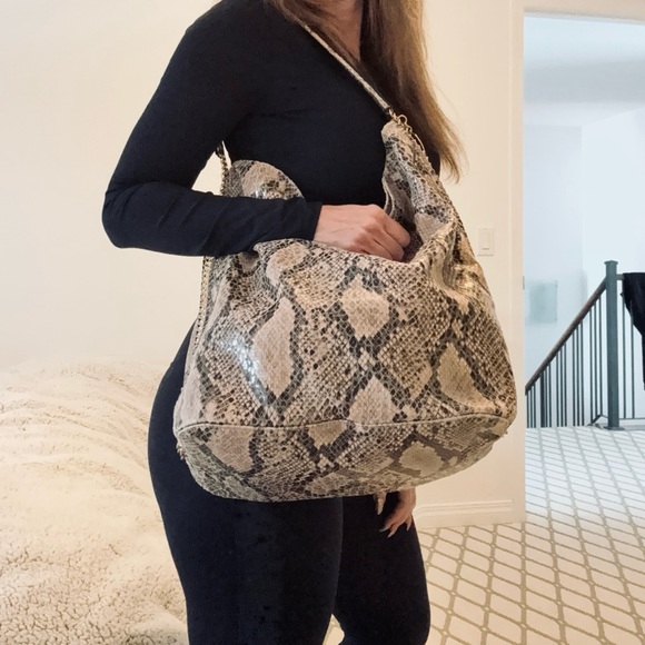 Stella McCartney Vegan Leather Python Hobo Bag - Made in Italy - Picture 3 of 8